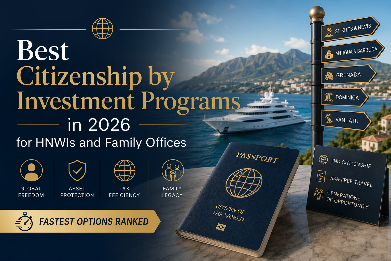 Best Citizenship by Investment Programs in 2026 for HNWIs and Family Offices